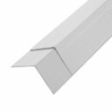 TARASOWE LISTWY KĄTOWE 5 SZT. ALUMINIUM 170CM SREBRNE
