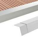 TARASOWE LISTWY KĄTOWE 5 SZT. ALUMINIUM 170CM SREBRNE