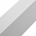 TARASOWE LISTWY KĄTOWE 5 SZT. ALUMINIUM 170CM SREBRNE