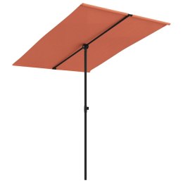 PARASOL OGRODOWY NA ALUMINIOWYM SŁUPKU 2X1,5M TERAKOTA