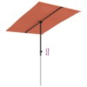 PARASOL OGRODOWY NA ALUMINIOWYM SŁUPKU 2X1,5M TERAKOTA