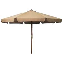 PARASOL OGRODOWY NA DREWNIANYM SŁUPKU 330CM TAUPE