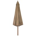 PARASOL OGRODOWY NA DREWNIANYM SŁUPKU 330CM TAUPE