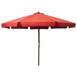 PARASOL OGRODOWY NA DREWNIANYM SŁUPKU 330CM TERAKOTA