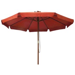 PARASOL OGRODOWY NA DREWNIANYM SŁUPKU 330CM TERAKOTA