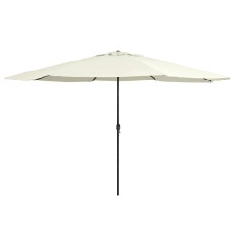 PARASOL OGRODOWY NA METALOWYM SŁUPKU 390CM PIASKOWY