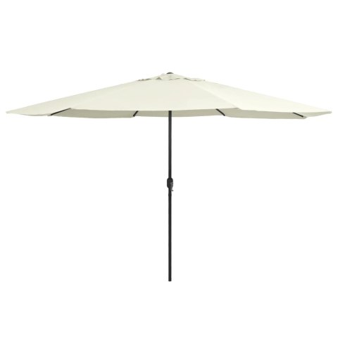 PARASOL OGRODOWY NA METALOWYM SŁUPKU 390CM PIASKOWY
