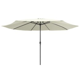 PARASOL OGRODOWY NA METALOWYM SŁUPKU 390CM PIASKOWY