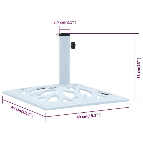 PODSTAWA POD PARASOL BIAŁA 12KG 49CM ŻELIWO