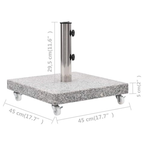 PODSTAWA POD PARASOL GRANITOWA 30KG KWADRATOWA SZARA