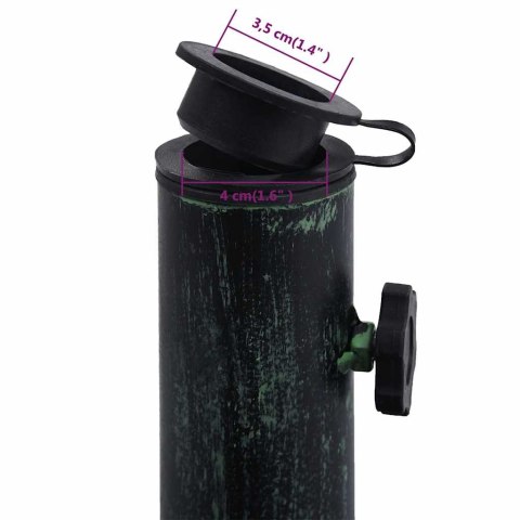 PODSTAWA POD PARASOL ZIELONA 12KG 49CM ŻELIWO