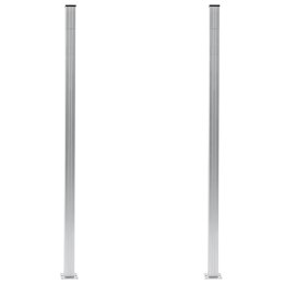 SŁUPKI OGRODZENIOWE 2 SZT. ALUMINIUM 185CM
