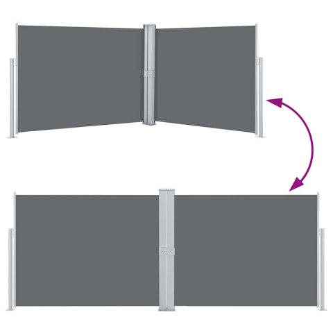 VidaXL Zwijana markiza boczna, antracytowa, 140 x 1000 cm