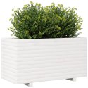 DONICA OGRODOWA BIAŁA 90X40X49,5CM LITE DREWNO SOSNOWE