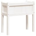 DONICA OGRODOWA NA NOGACH BIAŁA 70X31X70CM DREWNO SOSNOWE