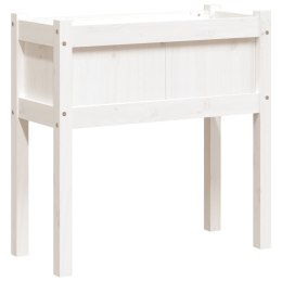 DONICA OGRODOWA NA NOGACH BIAŁA 70X31X70CM DREWNO SOSNOWE