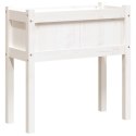 DONICA OGRODOWA NA NOGACH BIAŁA 70X31X70CM DREWNO SOSNOWE