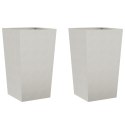 DONICE OGRODOWE 2 SZT. 45X45X75CM STAL NIERDZEWNA