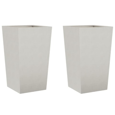DONICE OGRODOWE 2 SZT. 45X45X75CM STAL NIERDZEWNA