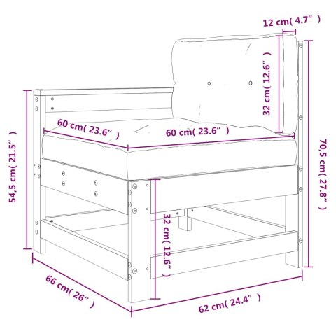 FOTEL OGRODOWY Z PODUSZKAMI LITE DREWNO DAGLEZJOWE