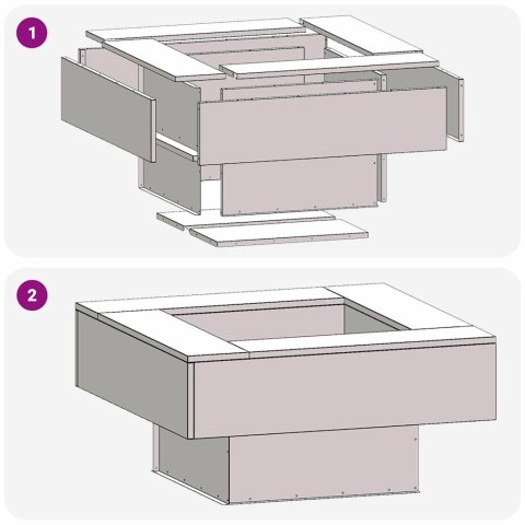 KOMINEK BRĄZOWY 80X80X40CM