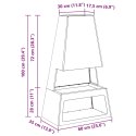 KOMINEK CZARNY 60X35X100CM STAL