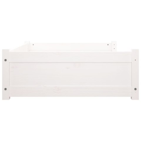 LEGOWISKO DLA PSA BIAŁE 105,5X75,5X28CM LITE DREWNO SOSNOWE