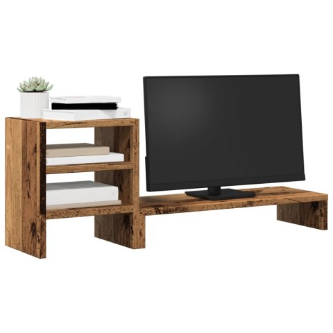 PODSTAWKA POD MONITOR Z ORGANIZEREM STARE DREWNO