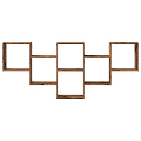 PÓŁKA ŚCIENNA STARE DREWNO 159X18X66CM