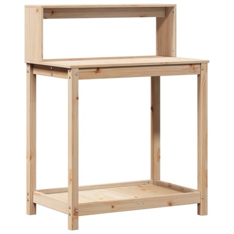 STOLIK OGRODNICZY Z PÓŁKAMI 82,5X50X109,5CM DREWNO SOSNOWE