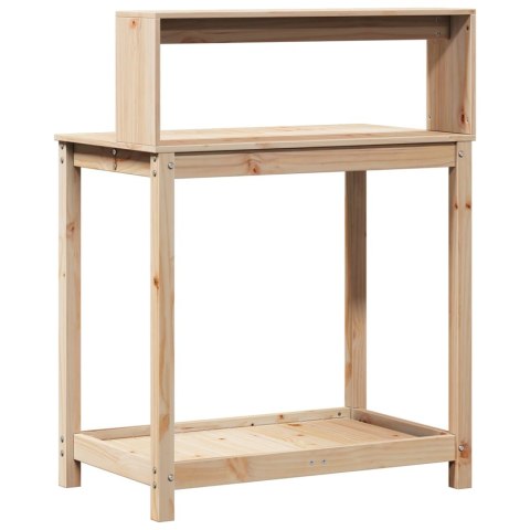 STOLIK OGRODNICZY Z PÓŁKAMI 82,5X50X109,5CM DREWNO SOSNOWE