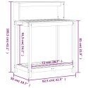 STOLIK OGRODNICZY Z PÓŁKAMI 82,5X50X109,5CM DREWNO SOSNOWE