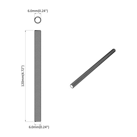 RURA GWINTOWANA 900 SZT. SREBRNY STAL