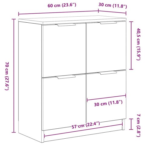 BUFET CZARNY DĄB 60X30X70CM