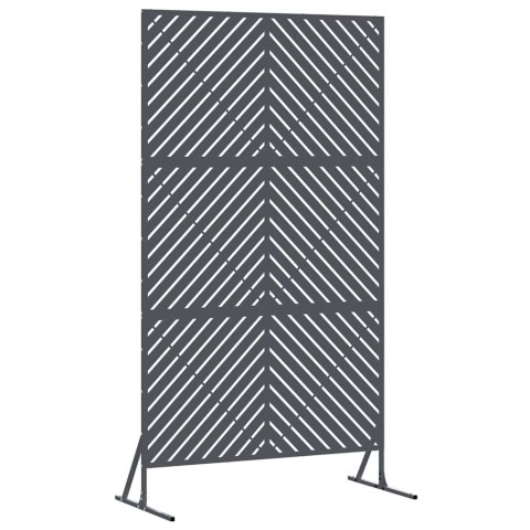 EKRAN PRYWATNOŚCI ANTRACYT 100X50X180CM STAL