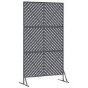 EKRAN PRYWATNOŚCI ANTRACYT 100X50X180CM STAL