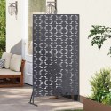 EKRAN PRYWATNOŚCI ANTRACYT 100X50X180CM STAL