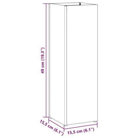 STOJAK NA PARASOL ANTRACYT 15,5X15,5X49CM METAL