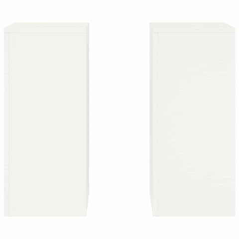 STOJAK NA ROŚLINY 2 SZT. BIAŁY 24X24X55CM STAL