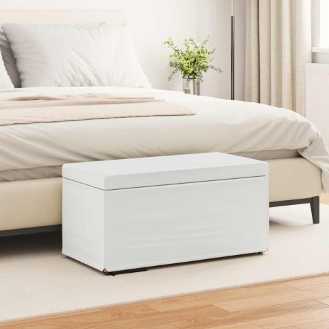 ŁAWKA BIAŁY SKÓRA EKOLOGICZNA I DREWNO INŻYNIERYJNE