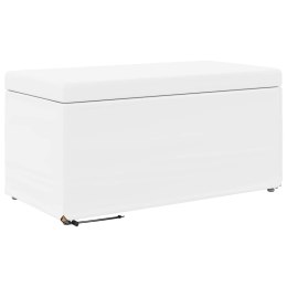 ŁAWKA BIAŁY SKÓRA EKOLOGICZNA I DREWNO INŻYNIERYJNE