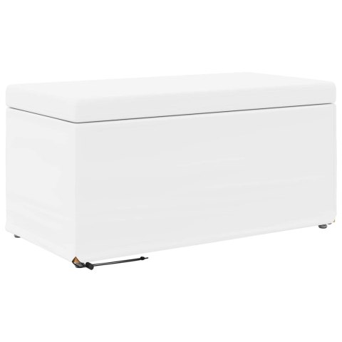 ŁAWKA BIAŁY SKÓRA EKOLOGICZNA I DREWNO INŻYNIERYJNE