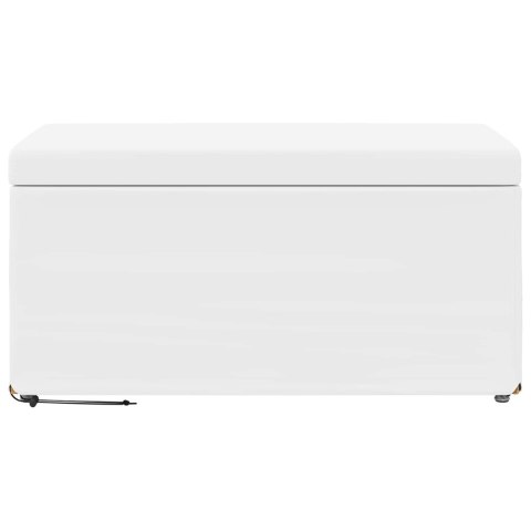 ŁAWKA BIAŁY SKÓRA EKOLOGICZNA I DREWNO INŻYNIERYJNE