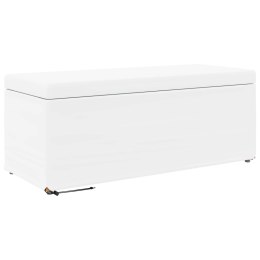 ŁAWKA BIAŁY SKÓRA EKOLOGICZNA I DREWNO INŻYNIERYJNE