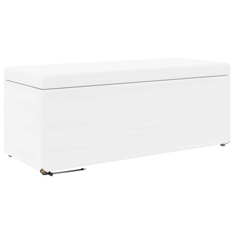 ŁAWKA BIAŁY SKÓRA EKOLOGICZNA I DREWNO INŻYNIERYJNE