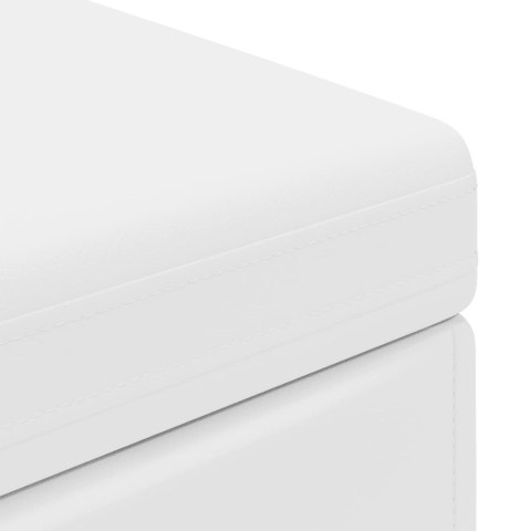 ŁAWKA BIAŁY SKÓRA EKOLOGICZNA I DREWNO INŻYNIERYJNE