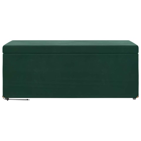 ŁAWKA CIEMNA ZIELEŃ WELUR I DREWNO INŻYNIERYJNE