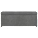 ŁAWKA CIEMNOSZARY 101X41X40CM WELUR I DREWNO INŻYNIERYJNE