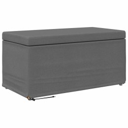 ŁAWKA CIEMNOSZARY 81X41X40CM TKANINA I DREWNO INŻYNIERYJNE