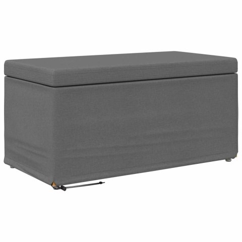 ŁAWKA CIEMNOSZARY 81X41X40CM TKANINA I DREWNO INŻYNIERYJNE